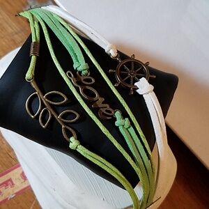 Multi Layer Vegan Leather Bracelet 7"